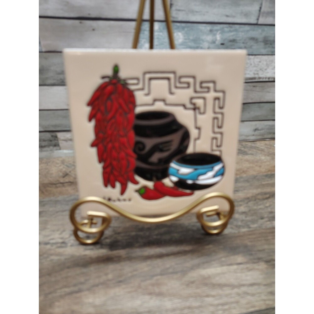 Earthtones Arizona Hand Glazed Decorative Southwest Gecko Wall Tile 6" sq